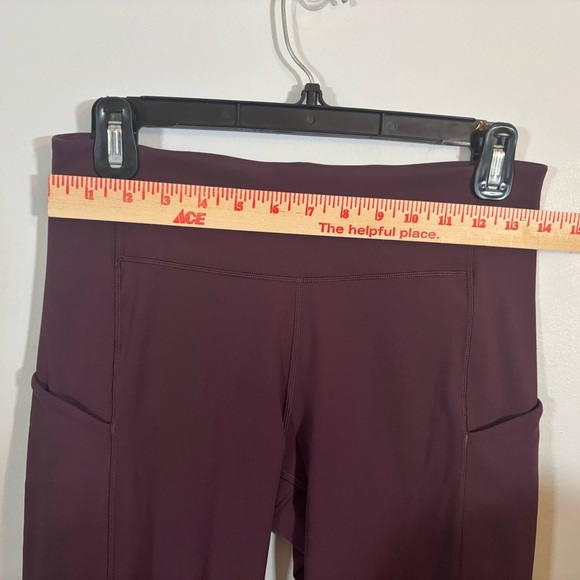 Lululemon Fast and Free High-Rise Tight 25” Nulux Maroon Size 6 with pockets - Picture 15 of 16